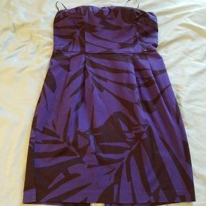 Black and Blue Strapless Express Dress w/ Pockets